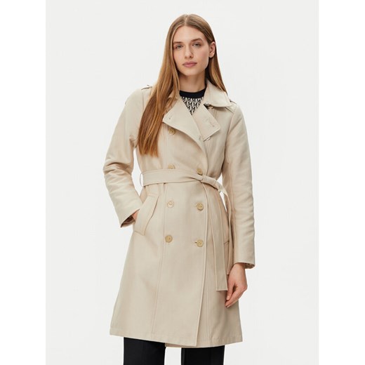 Morgan Trencz 251-GSELAM Beżowy Regular Fit ze sklepu MODIVO w kategorii Płaszcze damskie - zdjęcie 182666853