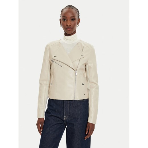 Vero Moda Kurtka z imitacji skóry Riley 10302441 Beżowy Slim Fit ze sklepu MODIVO w kategorii Kurtki damskie - zdjęcie 182666872