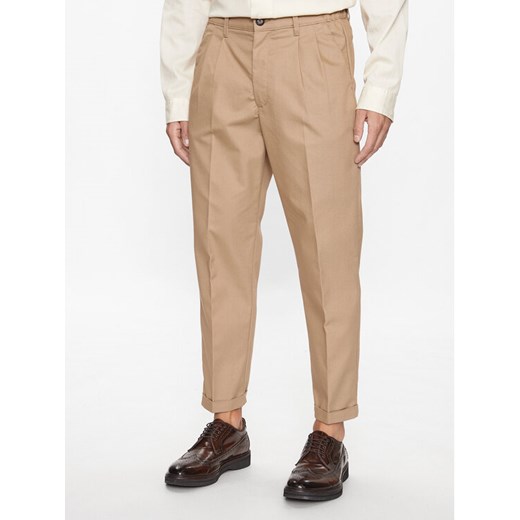 Redefined Rebel Chinosy Kevin 226112 Beżowy Regular Fit ze sklepu MODIVO w kategorii Spodnie męskie - zdjęcie 182666911