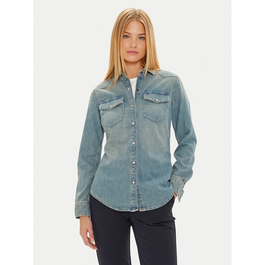 Tommy Hilfiger Koszula jeansowa WW0WW42875 Niebieski Slim Fit ze sklepu MODIVO w kategorii Koszule damskie - zdjęcie 182666982