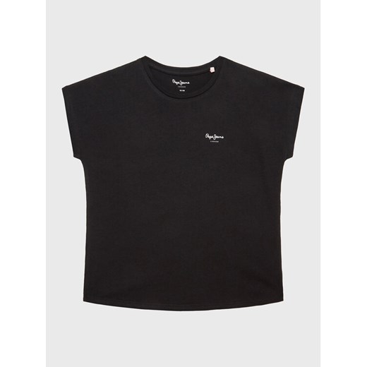 Pepe Jeans T-Shirt Bloomy PG502930 Czarny Regular Fit ze sklepu MODIVO w kategorii T-shirty chłopięce - zdjęcie 182666983
