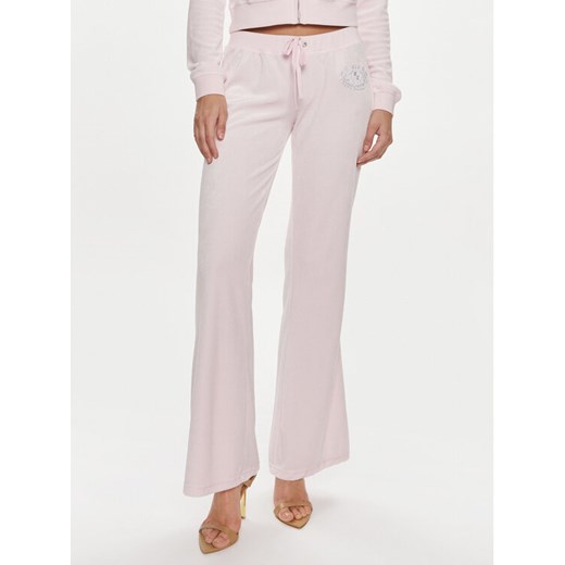 Juicy Couture Spodnie dresowe Heritage Dog JCBBJ223814 Różowy Slim Fit ze sklepu MODIVO w kategorii Spodnie damskie - zdjęcie 182667002