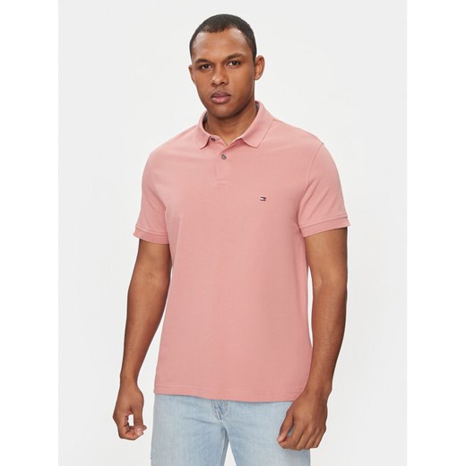 Tommy Hilfiger Polo 1985 MW0MW17770 Różowy Regular Fit ze sklepu MODIVO w kategorii T-shirty męskie - zdjęcie 182667070