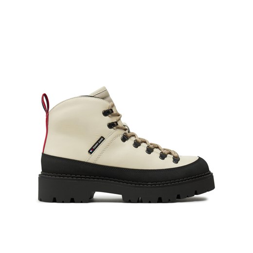 Tommy Jeans Trapery Tjm Hiking Boot Wl EM0EM01491 Écru ze sklepu MODIVO w kategorii Buty zimowe męskie - zdjęcie 182667103