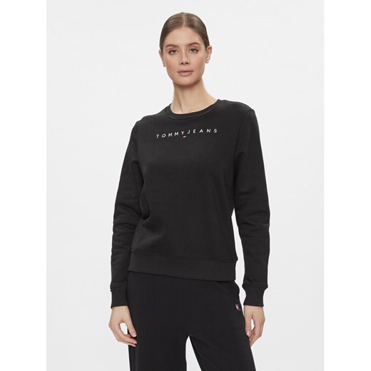Tommy Jeans Bluza Linear DW0DW17323 Czarny Regular Fit ze sklepu MODIVO w kategorii Bluzy damskie - zdjęcie 182667134