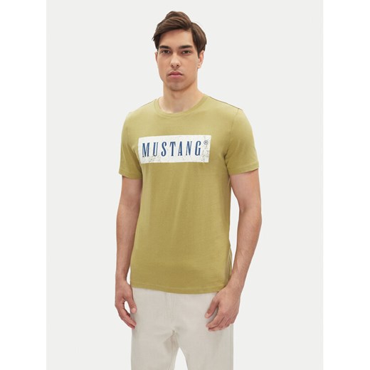 Mustang T-Shirt Austin 1016274 Zielony Regular Fit ze sklepu MODIVO w kategorii T-shirty męskie - zdjęcie 182667184