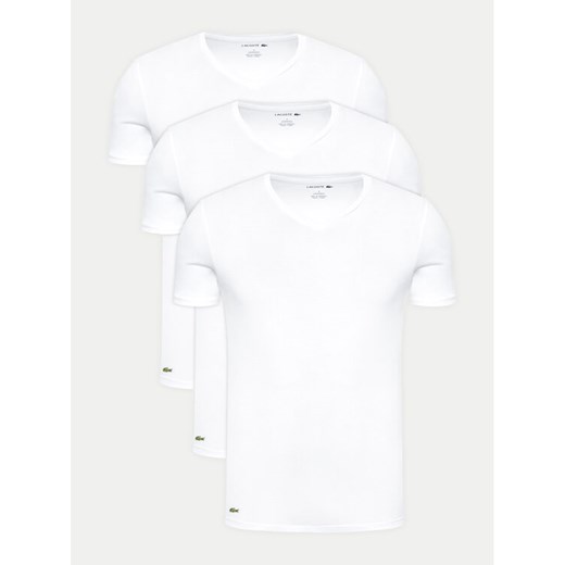 Lacoste Komplet 3 t-shirtów TH3374 Biały Slim Fit ze sklepu MODIVO w kategorii T-shirty męskie - zdjęcie 182667273
