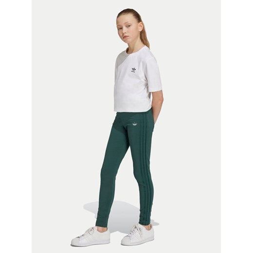 adidas Legginsy IY9542 Zielony Slim Fit ze sklepu MODIVO w kategorii Spodnie dziewczęce - zdjęcie 182667283