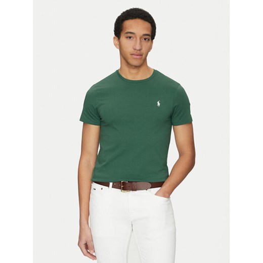 Polo Ralph Lauren T-Shirt 710671438422 Zielony Slim Fit ze sklepu MODIVO w kategorii T-shirty męskie - zdjęcie 182667324
