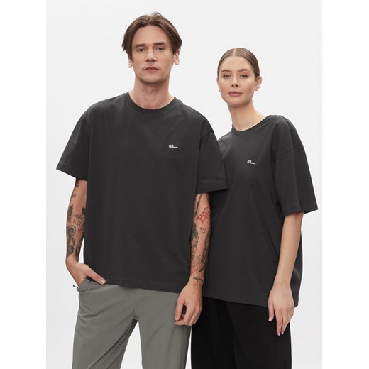 Jack Wolfskin T-Shirt Eschenheimer T 1809092 Czarny Regular Fit ze sklepu MODIVO w kategorii Bluzki damskie - zdjęcie 182667330