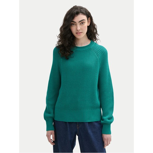 Tom Tailor Denim Sweter 1043309 Zielony Regular Fit ze sklepu MODIVO w kategorii Swetry damskie - zdjęcie 182667393
