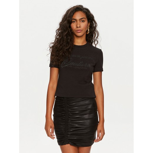 Versace Jeans Couture T-Shirt 76HAH6A8 Czarny Regular Fit ze sklepu MODIVO w kategorii Bluzki damskie - zdjęcie 182667503