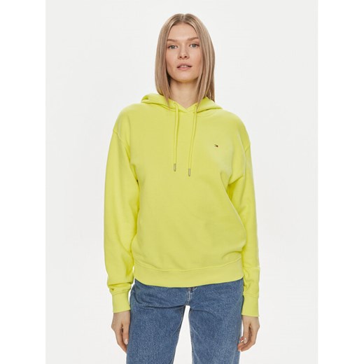 Tommy Hilfiger Bluza Flag WW0WW41245 Żółty Regular Fit ze sklepu MODIVO w kategorii Bluzy damskie - zdjęcie 182667564