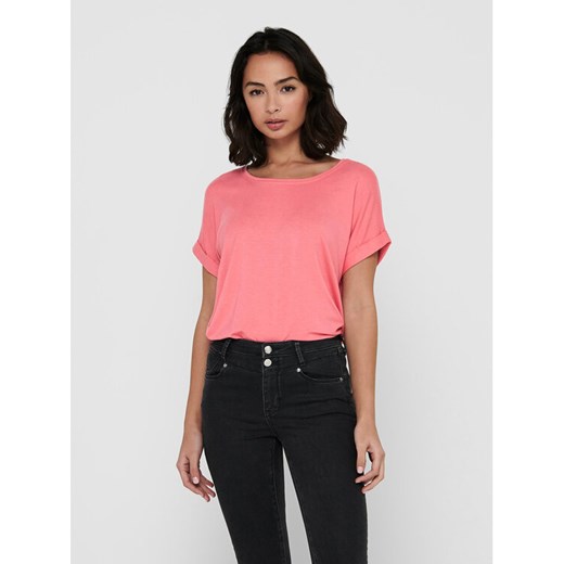 ONLY T-Shirt 15106662 Różowy Regular Fit ze sklepu MODIVO w kategorii Bluzki damskie - zdjęcie 182667580