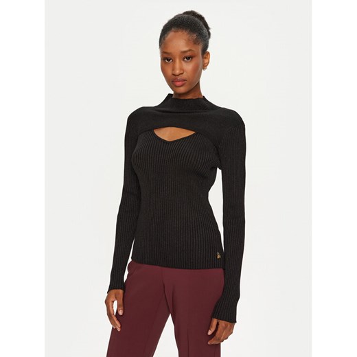 ARTIGLI Sweter ACMA000070 Czarny Slim Fit ze sklepu MODIVO w kategorii Swetry damskie - zdjęcie 182667602