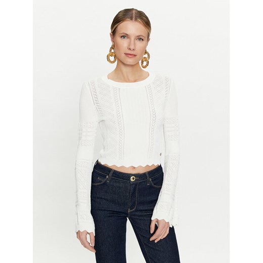 Guess Sweter Adaline W4GR08 Z2U00 Écru Regular Fit ze sklepu MODIVO w kategorii Swetry damskie - zdjęcie 182667723