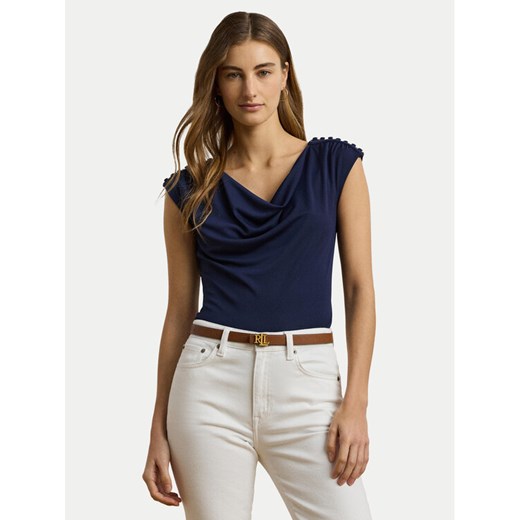 LAUREN RALPH LAUREN Bluzka 200889317001 Granatowy Relaxed Fit ze sklepu MODIVO w kategorii Bluzki damskie - zdjęcie 182667760