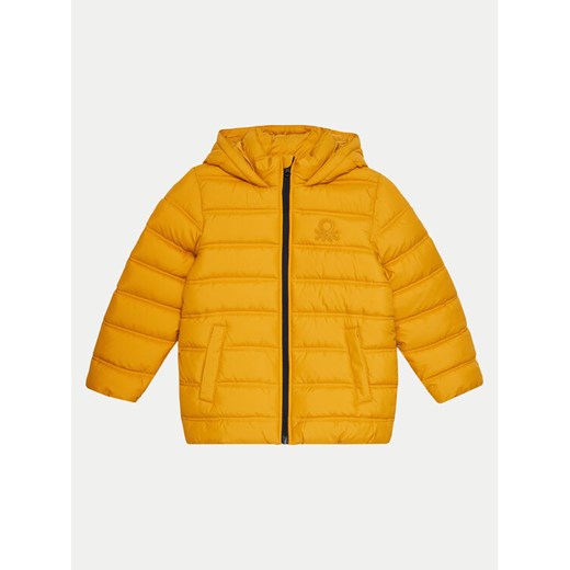 United Colors Of Benetton Kurtka zimowa 2WU0CN016 Żółty Regular Fit ze sklepu MODIVO w kategorii Kurtki dziewczęce - zdjęcie 182667784