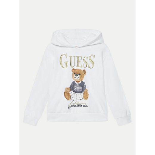 Guess Bluza J5RQ04 KAD74 Biały Regular Fit ze sklepu MODIVO w kategorii Bluzy dziewczęce - zdjęcie 182667792