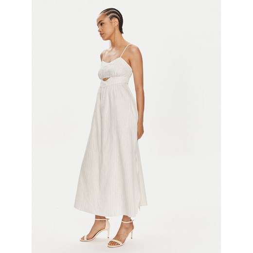 TWINSET Sukienka letnia 241TT2224 Biały Relaxed Fit ze sklepu MODIVO w kategorii Sukienki - zdjęcie 182667804