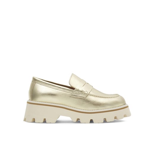 Badura Loafersy GISELLE-24SS202 Złoty ze sklepu MODIVO w kategorii Mokasyny damskie - zdjęcie 182667854