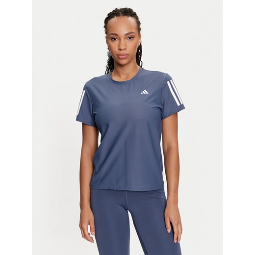 adidas Koszulka techniczna Own The Run IN1596 Niebieski Regular Fit ze sklepu MODIVO w kategorii Bluzki damskie - zdjęcie 182667861