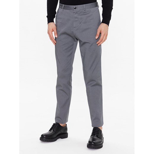 Sisley Chinosy 4JLESF023 Szary Slim Fit ze sklepu MODIVO w kategorii Spodnie męskie - zdjęcie 182667901