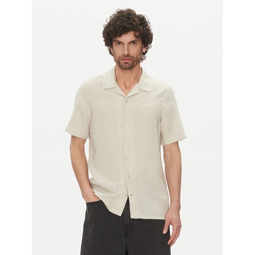 Calvin Klein Koszula K10K114197 Beżowy Regular Fit ze sklepu MODIVO w kategorii Koszule męskie - zdjęcie 182667950