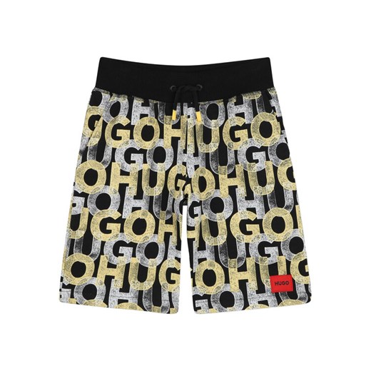 HUGO Szorty sportowe G00368 S Czarny Regular Fit ze sklepu MODIVO w kategorii Spodenki chłopięce - zdjęcie 182668060