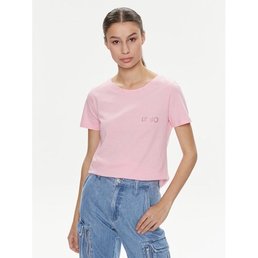 Liu Jo T-Shirt Moda M/C MA4395 J6308 Różowy Regular Fit ze sklepu MODIVO w kategorii Bluzki damskie - zdjęcie 182668062