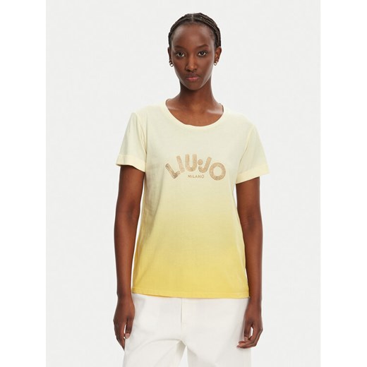 Liu Jo T-Shirt TA5267 JS923 M9114 Żółty Regular Fit ze sklepu MODIVO w kategorii Bluzki damskie - zdjęcie 182668133