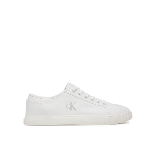 Calvin Klein Jeans Tenisówki Ess Vulc Low Mg Canvas YM0YM01209 Biały ze sklepu MODIVO w kategorii Trampki męskie - zdjęcie 182668190