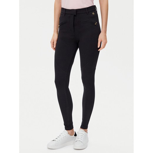U.S. Polo Assn. Spodnie materiałowe WUP1213 Czarny Slim Fit ze sklepu MODIVO w kategorii Spodnie damskie - zdjęcie 182668311