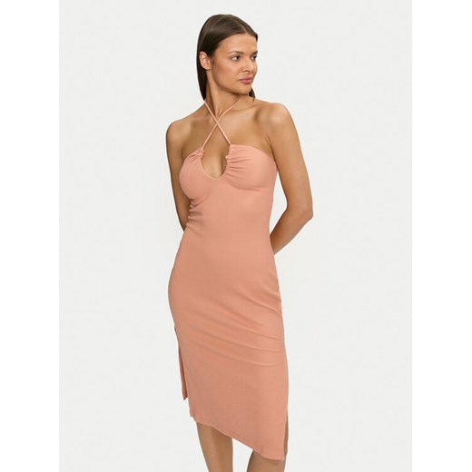 Roxy Sukienka letnia Late Sunset ERJKD03467 Pomarańczowy Slim Fit ze sklepu MODIVO w kategorii Sukienki - zdjęcie 182668323
