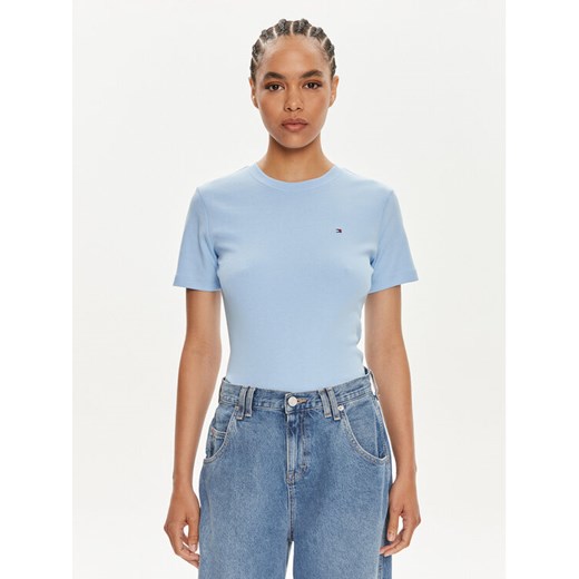 Tommy Hilfiger T-Shirt New Cody WW0WW40587 Błękitny Slim Fit Tommy Hilfiger XXS MODIVO