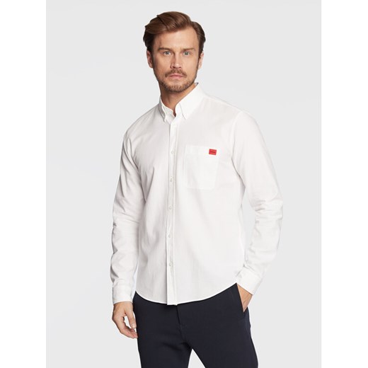 Hugo Koszula Evito 50479302 Biały Slim Fit ze sklepu MODIVO w kategorii Koszule męskie - zdjęcie 182668610