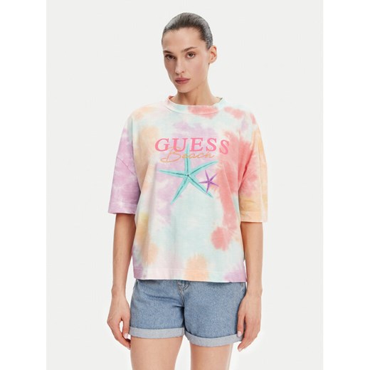 Guess T-Shirt E5GI00 K8G01 Kolorowy Oversize ze sklepu MODIVO w kategorii Bluzki damskie - zdjęcie 182668652