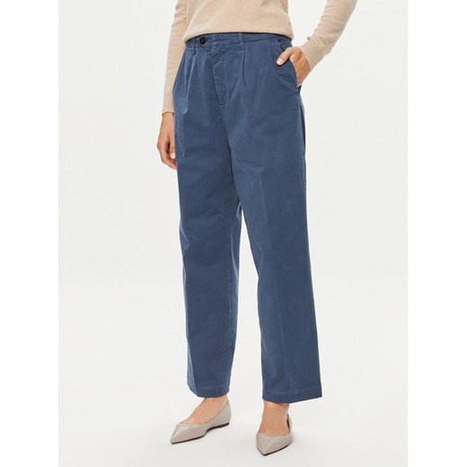 Tommy Hilfiger Spodnie materiałowe WW0WW42233 Niebieski Relaxed Fit ze sklepu MODIVO w kategorii Spodnie damskie - zdjęcie 182668921