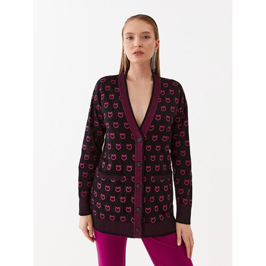 Pinko Kardigan 101562 A112 Czarny Regular Fit ze sklepu MODIVO w kategorii Swetry damskie - zdjęcie 182669032
