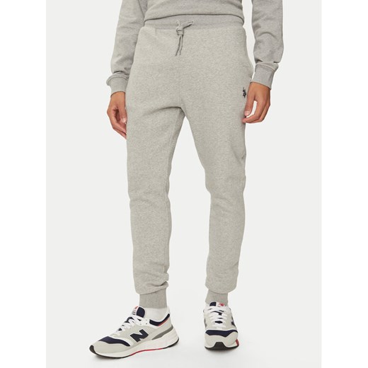U.S. Polo Assn. Spodnie dresowe MUP0686 Szary Regular Fit ze sklepu MODIVO w kategorii Spodnie męskie - zdjęcie 182669071