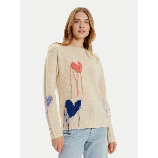 Frieda & Freddies Sweter 3366 Beżowy Regular Fit ze sklepu MODIVO w kategorii Swetry damskie - zdjęcie 182669084