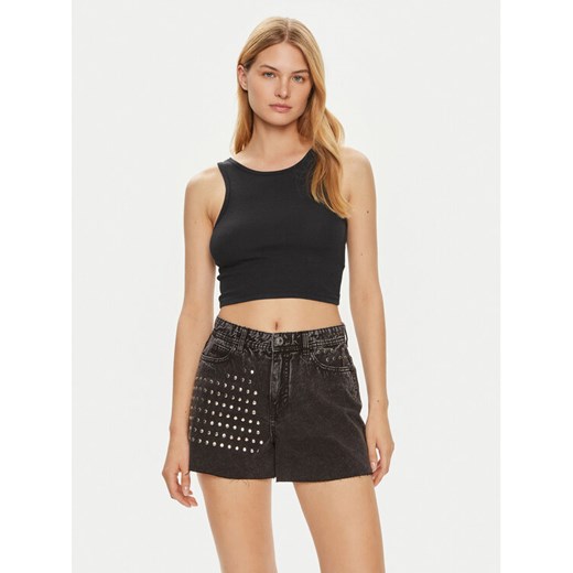 JDY Top Sofia 15275093 Czarny Cropped Fit ze sklepu MODIVO w kategorii Bluzki damskie - zdjęcie 182669142