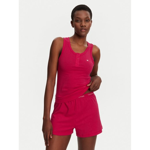 Tommy Hilfiger Piżama UW0UW05890 Różowy Regular Fit ze sklepu MODIVO w kategorii Piżamy damskie - zdjęcie 182669171