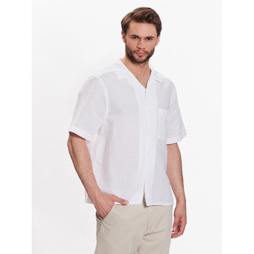Calvin Klein Koszula K10K109521 Biały Regular Fit ze sklepu MODIVO w kategorii Koszule męskie - zdjęcie 182669192