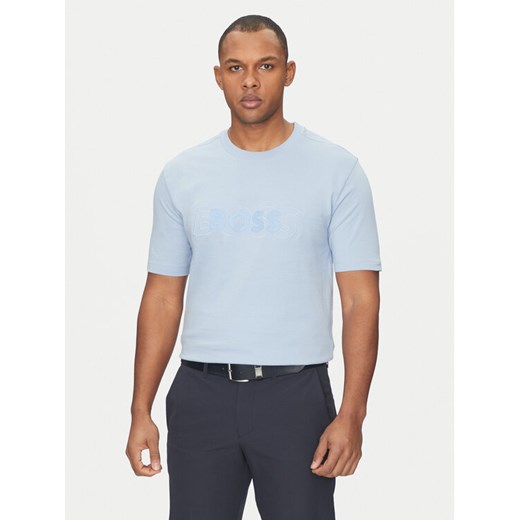 BOSS T-Shirt 50531271 Błękitny Regular Fit ze sklepu MODIVO w kategorii T-shirty męskie - zdjęcie 182669212