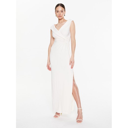 Lauren Ralph Lauren Sukienka wieczorowa 253863940001 Écru Slim Fit ze sklepu MODIVO w kategorii Sukienki - zdjęcie 182669222