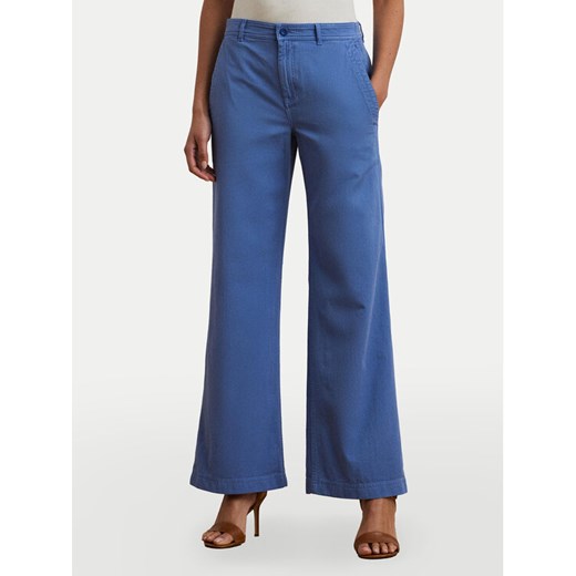 LAUREN RALPH LAUREN Spodnie materiałowe 200965654003 Niebieski Regular Fit ze sklepu MODIVO w kategorii Spodnie damskie - zdjęcie 182669291