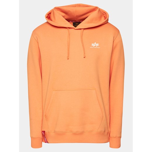 Alpha Industries Bluza Basic 196318 Pomarańczowy Regular Fit ze sklepu MODIVO w kategorii Bluzy męskie - zdjęcie 182669323