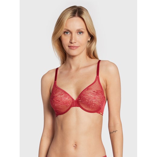 Gossard Biustonosz z fiszbiną Lace Sheer 13001 Różowy ze sklepu MODIVO w kategorii Biustonosze - zdjęcie 182669403