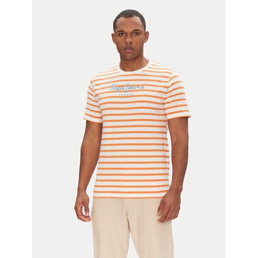 Pepe Jeans T-Shirt PM509407 Biały Regular Fit ze sklepu MODIVO w kategorii T-shirty męskie - zdjęcie 182669470